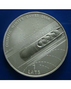  Latvia 	 Lats	2005	 Bobsled - Silver / Proof