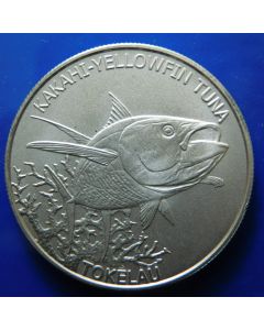 Tokelau 	 5 Dollars	2014	 Kakahi-Yellowfin Tuna - Silver