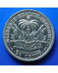 Haiti 	 20 Centimes	1895	 Tiara Head right  / XF