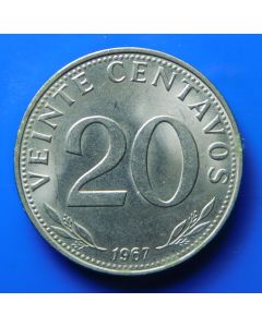 Bolivia	 20 Centavos	1967	 UNC