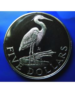 British Virgin Islands 	5 Dollars	1980	Heavy Silver / Proof – Great Blue Heron, (Bird Fauna of British Virgin Islands)