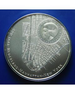 Netherlands 	 5 Euro	2009	400th Anniversary of Manhattan – Proof = Ø33mm = Silver