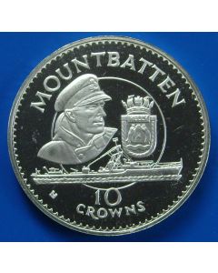 Turks & Caicos Islands 	 10 Crowns	1980	 Lord Mountbatten - Silver / Proof