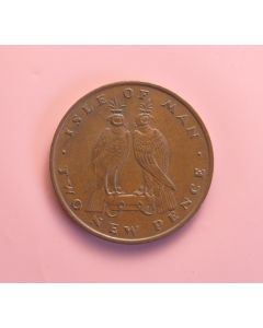  Isle of Man 	 2 New Pence	1971	 Falcons