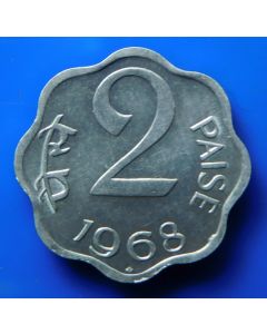 India-Republic	 2 Paise	1968	 - Bombay, Asoka Lion pedestal