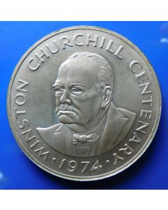 Turks & Caicos Islands 	 20 Crowns	1974	 Winston Churchill  (heavy silver coin)
