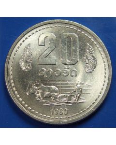 Lao	 20 Att	1980	unc