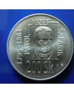 Slovakia	 200 Korun	1995	 200th Anniversary - Birth of Pavol Josef Safarik 