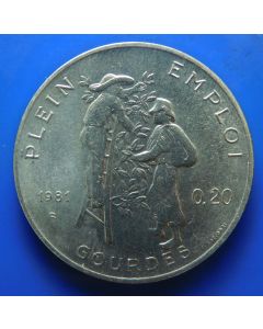 Haiti 	 20 Centimes	1981	 F.A.O.