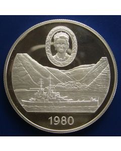 Saint Helena 	25 Pence	1980	 Silver - Queen Mother's 80th Birthday