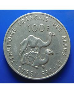 French Afars & Issas 	 100 Francs	1970	 Dromedary camels