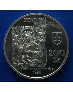 Slovakia	 200 Korun	1998	 Proof – 50th Ann. Slovak National Gallery 