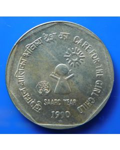 India Republic	 Rupee	1990	 - Care for the Girl Child, Hyderabad mint