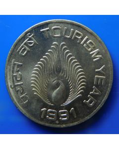 India Republic	 Rupee	1991	 - Tourism Year, Bombay mint