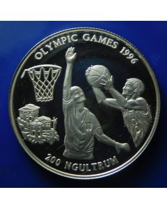 Bhutan 	 200 Ngultrums	1996	Two basketball players, Summer Olympics, Atlanta