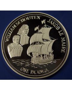 Tonga 	 Pa'anga	1991	 William Schouten and Jakob LeMaire - Silver / Proof