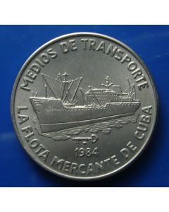 Carib.C.	 Peso	1984	 The Cuban merchant navy  Freighter – unc