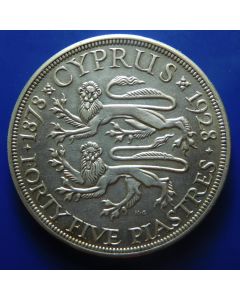 Cyprus	 45 Piastres	1928	 High Quality