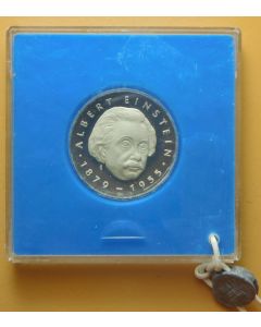 Germany Democratic Republic 	 5 Mark	1979	 100th Ann. Birth of Albert Einstein – in Original sealedbox, Proof