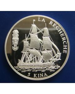 Papua New Guinea 	 5 Kina	1997	 - La Recherche - Proof / Silver