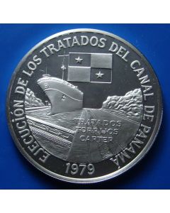 Panama	 10 Balboas	1979	 Panama Canal Treaty Implementation - Silver / Proof