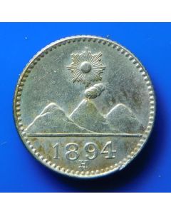 Guatemala 	¼ Real	 1894H