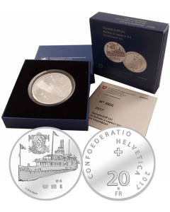 Switzerland	 20 Francs	2017	 Steamboat Uri,  Proof in original box