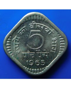 India-Republic	 5 Paise	1965	 - Type1 Calcutta, square