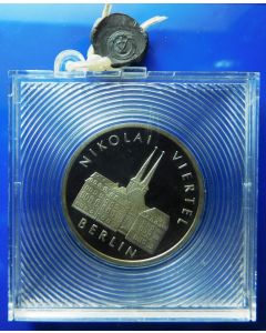 Germany Democratic Republic 	 5 Mark	1987	 Berlin Nikolai Quarter – in Original seald box, Proof