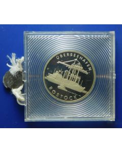 Germany Democratic Republic 	 5 Mark	1988	 Port City of Rostock – in Original sealed box, Proof