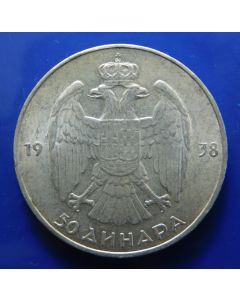 Yugoslavia 	 50 Dinara	1938	Kingdom of  