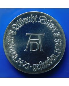 Germany Democratic Republic 	 10 Mark	1971	 Albrecht Durer - Silver / unc