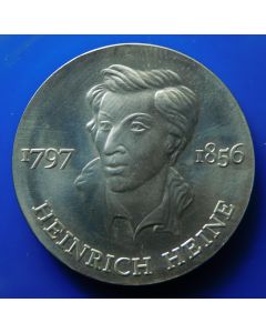 Germany Democratic Republic 	 10 Mark	1972	 125th Ann. Birth of Heinrich Heine - Silver