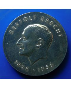 Germany Democratic Republic 	 10 Mark	1973	 75th Ann. Birth of Bertolt Brecht - Silver