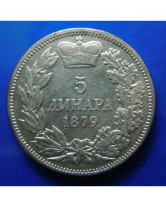  Serbia 	 5 Dinara	1897	 Edge Type 1