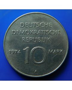 Germany Democratic Republic 	 10 Mark	1974	 25th Ann. D.D.R.