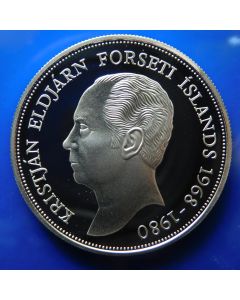 Iceland 	1000 Kronur	1994	Kristjan Eldjarn - Proof***/ Silver