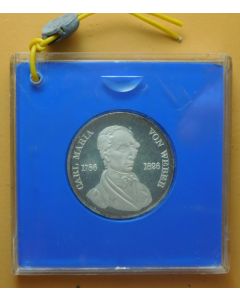 Germany Democratic Republic 	 10 Mark	1976	 125th Ann. Death of Carl Maria von Weber -i n original sealed box, Proof /Silver