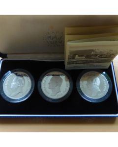 Iceland 	1000 Kronur	1994	 Proof* Set (km#32-33-34) The First 3 Presidents of Iceland