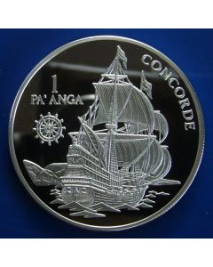 Tonga 	 Pa'anga	1999	 Sailing ship "Concorde" - Silver / Proof