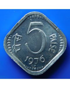 India-Republic	 5 Paise	1976	 - Type2 Bombay, square