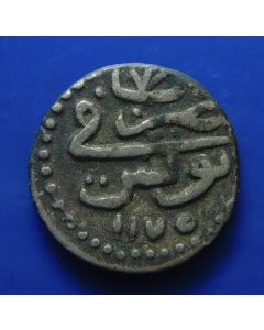 Tunisia 	 Kharub	1175	 Hammered coinage – Mustafa III