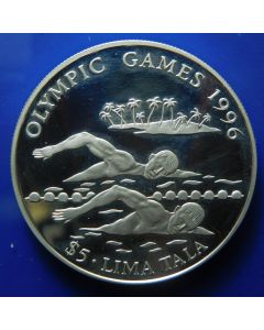 Tokelau 	5 Tala	1994	 Swimmers - Silver / Proof