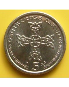  Isle of Man 	 5 Pence	 2001AA	 Gaut's Cross - unc