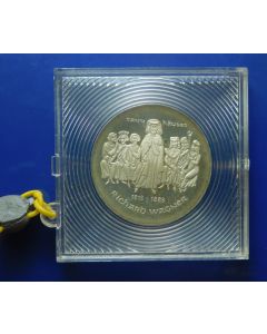 Germany Democratic Republic 	 10 Mark	1983	 100th Ann. Death of Richard Wagner – in Original seald box,  Proof / Silver