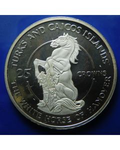 Turks & Caicos Islands 	 25 Crowns	1978	 White Horse of Hannover