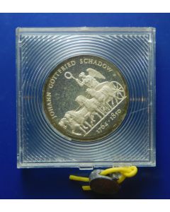 Germany Democratic Republic 	 10 Mark	1989	 225th Ann. Birth of Johann Gottfried Schadow – in Original sealed box, Proof / Silver