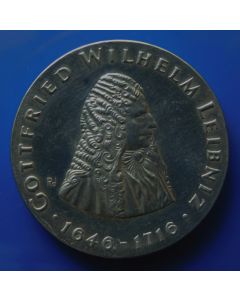 Germany Democratic Republic 	 20 Mark	1966	 250th Ann. Death of Gotfried Wilhelm Leibniz - BU - Silver