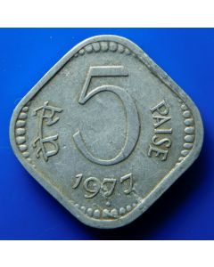 India-Republic	 5 Paise	1977	 - Type1 Bombay, square