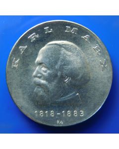 Germany Democratic Republic 	 20 Mark	1968	 150th Ann. Birth of Karl Marx - BU - Silver